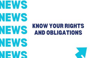 text poster for Know your rights and obligations